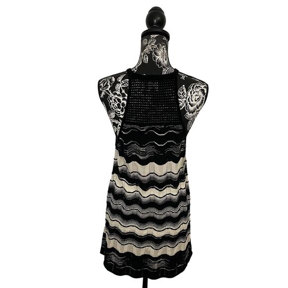 Missoni Knit Racerback Sleeveless Top Chevron Pattern Black Cream IT 48 / US 12 - Picture 11 of 12